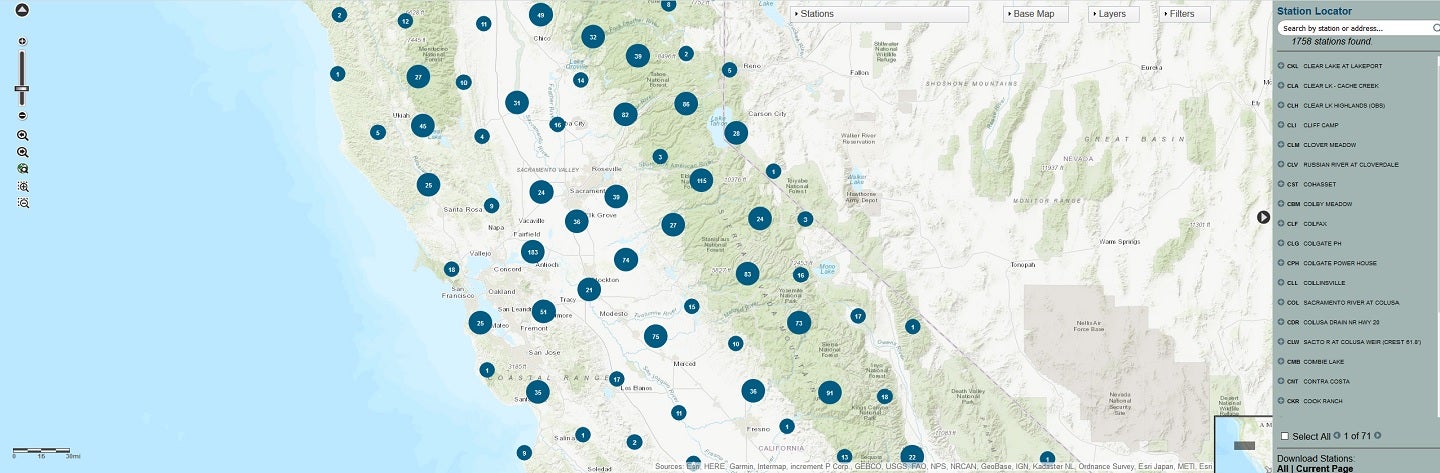 California Data Exchange Center screenshot